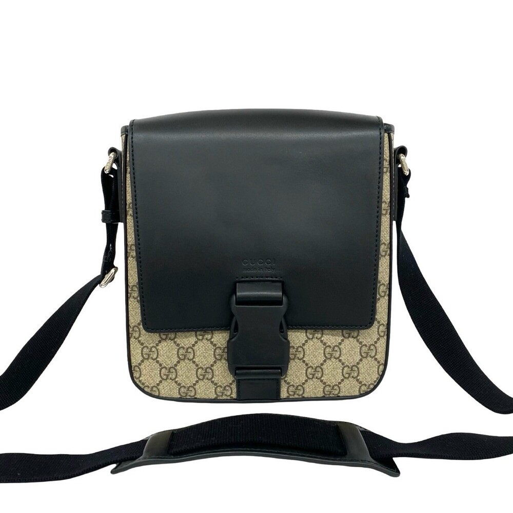 GUCCI Black Leather Shoulder Bag
